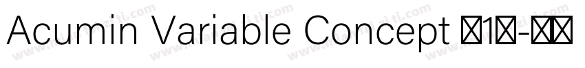 Acumin Variable Concept (1)字体转换